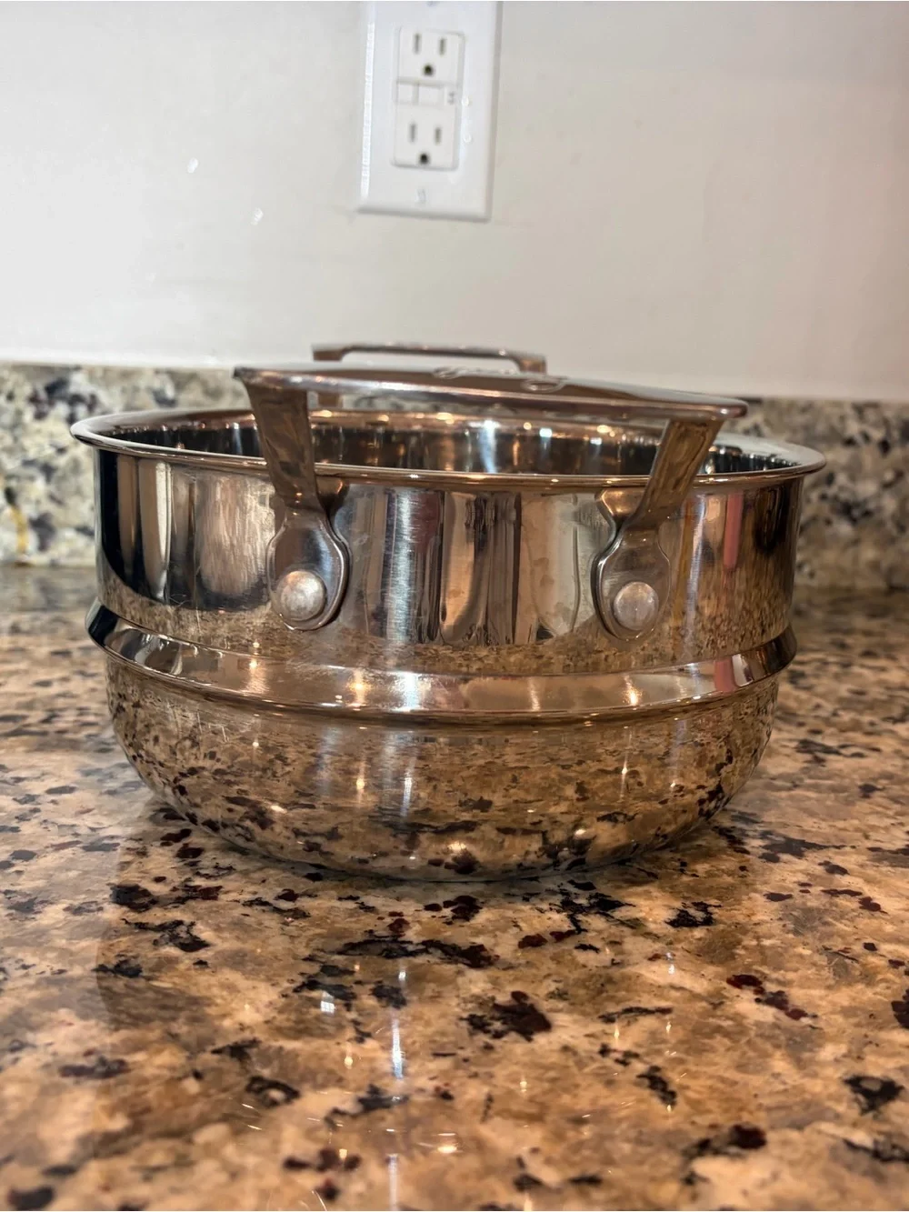 Emeril Lagasse stainless steel steamer insert 4inches by 8 inches